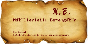 Müllerleily Berengár névjegykártya